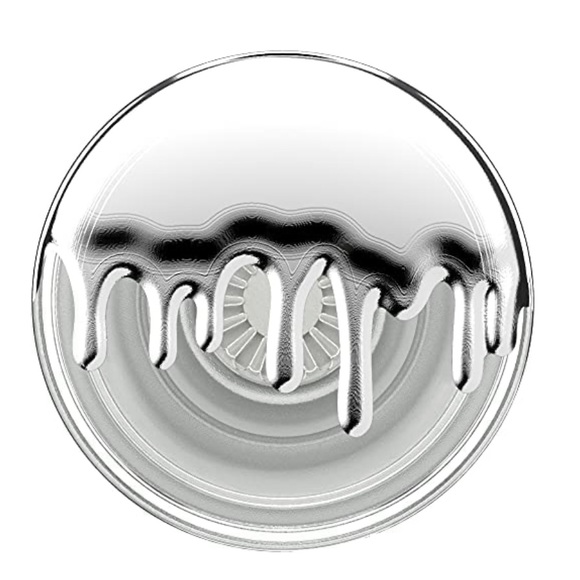 POPSOCKETS Dripping Silver Chrome Premium Phone Grip Kick Stand PopGrip - Picture 6 of 15